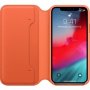 Apple Folio kožené flipové pouzdro pro iPhone XS - tmavě oranžové