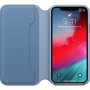 Apple Folio kožené flipové pouzdro pro iPhone XS - chrpově modré