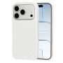 Ochranný kryt s puntíky pro iPhone 17 Pro Max / 18 Pro Max - bílý