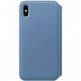 Apple Folio kožené flipové pouzdro pro iPhone XS Max - chrpově modré