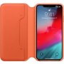Apple Folio kožené flipové pouzdro pro iPhone XS Max - tmavě oranžové