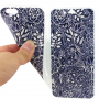 Otevírací / flip gumové pouzdro pro iPhone 6 / 6S - květinová kresba