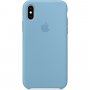 Apple silikonový kryt pro iPhone XS - chrpově modrý
