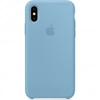 Apple silikonový kryt pro iPhone XS - chrpově modrý