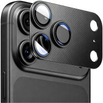 ENKAY tvrzené sklo s kovovým rámečkem k ochraně čoček fotoaparátu pro iPhone 18 Pro - černé