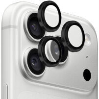 Rurihai tvrzená skla s kovovým rámečkem k ochraně čoček zadního fotoaparátu pro iPhone 18 Pro / 18 Pro Max - černá