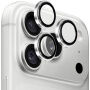 Rurihai tvrzená skla s kovovým rámečkem k ochraně čoček zadního fotoaparátu pro iPhone 18 Pro / 18 Pro Max - stříbrná