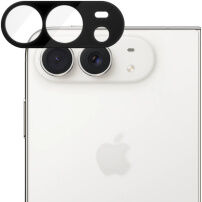 Tvrzené sklo s rámečkem k ochraně čoček zadního fotoaparátu pro iPhone Duo - černé
