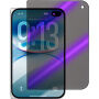 Matné tvrzené Anti-Spy a Anti-Blue-Ray sklo s černým rámečkem na přední displej pro iPhone Duo