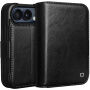 QIALINO kožené flipové pouzdro pro iPhone Duo - černé