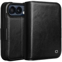 QIALINO kožené flipové pouzdro pro iPhone Duo - černé
