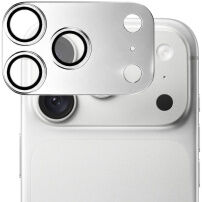 XDcase tvrzené sklo s kovovým rámečkem k ochraně čoček fotoaparátu pro iPhone 18 Pro - stříbrné