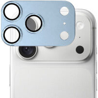 XDcase tvrzené sklo s kovovým rámečkem k ochraně čoček fotoaparátu pro iPhone 18 Pro - modré