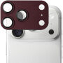 XDcase tvrzené sklo s kovovým rámečkem k ochraně čoček fotoaparátu pro iPhone 18 Pro - vínové