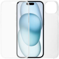 Dvoudílné pouzdro na přední i zadní stranu pro iPhone 15 Plus - čiré
