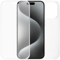 Dvoudílné pouzdro na přední i zadní stranu pro iPhone 15 Pro - čiré