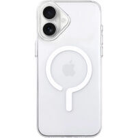 Transparentní kryt z tvrdého plastu s bílým MagSafe pro iPhone 17 - čirý
