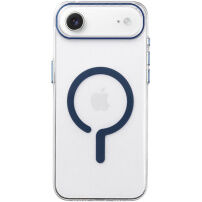 Transparentní kryt z tvrdého plastu s modrým MagSafe pro iPhone Air - čirý