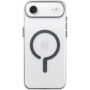 Transparentní kryt z tvrdého plastu s šedým MagSafe pro iPhone Air - čirý