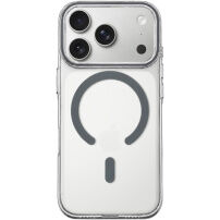 Transparentní kryt z tvrdého plastu s šedým MagSafe pro iPhone 17 Pro / 18 Pro - čirý
