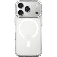 Transparentní kryt z tvrdého plastu s bílým MagSafe pro iPhone 17 Pro Max / 18 Pro Max - čirý