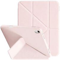 XDcase Y-fold pouzdro s origami stojánkem a prostorem na Apple Pencil pro iPad Air 4 (2020) / Air 5 (2022) / Air 11" (2024-2026) - růžové