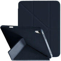 XDcase Y-fold pouzdro s origami stojánkem a prostorem na Apple Pencil pro iPad 10,9" (2022) / 11" (2025) - tmavě modré