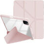 XDcase pouzdro s origami stojánkem a prostorem na Apple Pencil pro iPad Air 13" (2024-2026) / Pro 12,9" (2018-2022) - růžové
