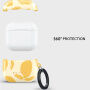 Burga obal se vzorem a karabinou pro AirPods 4 / 5 - Lemon Tart