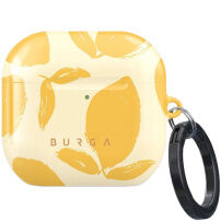 Burga obal se vzorem a karabinou pro AirPods 4 / 5 - Lemon Tart