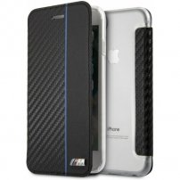 BMW pouzdro Carbon Book pro iPhone SE (2020/2022) / 8 / 7 - černé