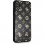 Guess Layer Glitter Peony kryt pro iPhone X / XS - černý
