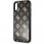 Guess Layer Glitter Peony kryt pro iPhone X / XS - černý