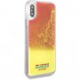 Guess přesýpací kryt svítící ve tmě pro iPhone X / XS - růžový