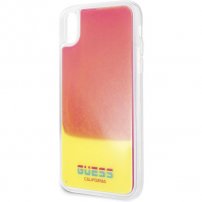 Guess přesýpací kryt svítící ve tmě pro iPhone X / XS - růžový