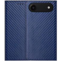 Flipové pouzdro se vzorem karbonových vláken pro iPhone Air - tmavě modré