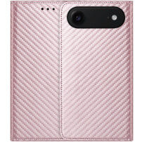 Flipové pouzdro se vzorem karbonových vláken pro iPhone Air - růžové