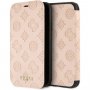 Guess Debossed Peony flipové pouzdro pro iPhone XR - béžové