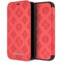 Guess Debossed Peony flipové pouzdro pro iPhone XR - červené