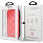 Guess Debossed Peony flipové pouzdro pro iPhone XR - červené