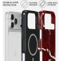 Burga Tough kryt se vzorem a MagSafe pro iPhone 17 Pro Max / 18 Pro Max - Iconic Red Ruby