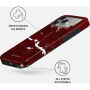 Burga Tough kryt se vzorem a MagSafe pro iPhone 17 Pro Max / 18 Pro Max - Iconic Red Ruby