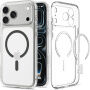Spigen Ultra Hybrid transparentní kryt s šedým MagSafe pro iPhone 17 Pro / 18 Pro - čirý