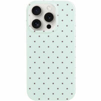 Ochranný kryt s puntíky pro iPhone 14 Pro Max - mentolový