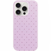 Ochranný kryt s puntíky pro iPhone 14 Pro Max - fialový