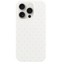 Ochranný kryt s puntíky pro iPhone 14 Pro Max - bílý