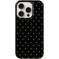 Ochranný kryt s puntíky pro iPhone 14 Pro Max - černý