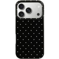 Ochranný kryt s puntíky pro iPhone 17 Pro / 18 Pro - černý