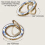 Burga Sobremesa magnetický MagSafe otočný 360° stojánek pro iPhone - zlatý