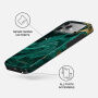 Burga Tough kryt se vzorem a MagSafe pro iPhone 17 Pro Max / 18 Pro Max - Emerald Pool